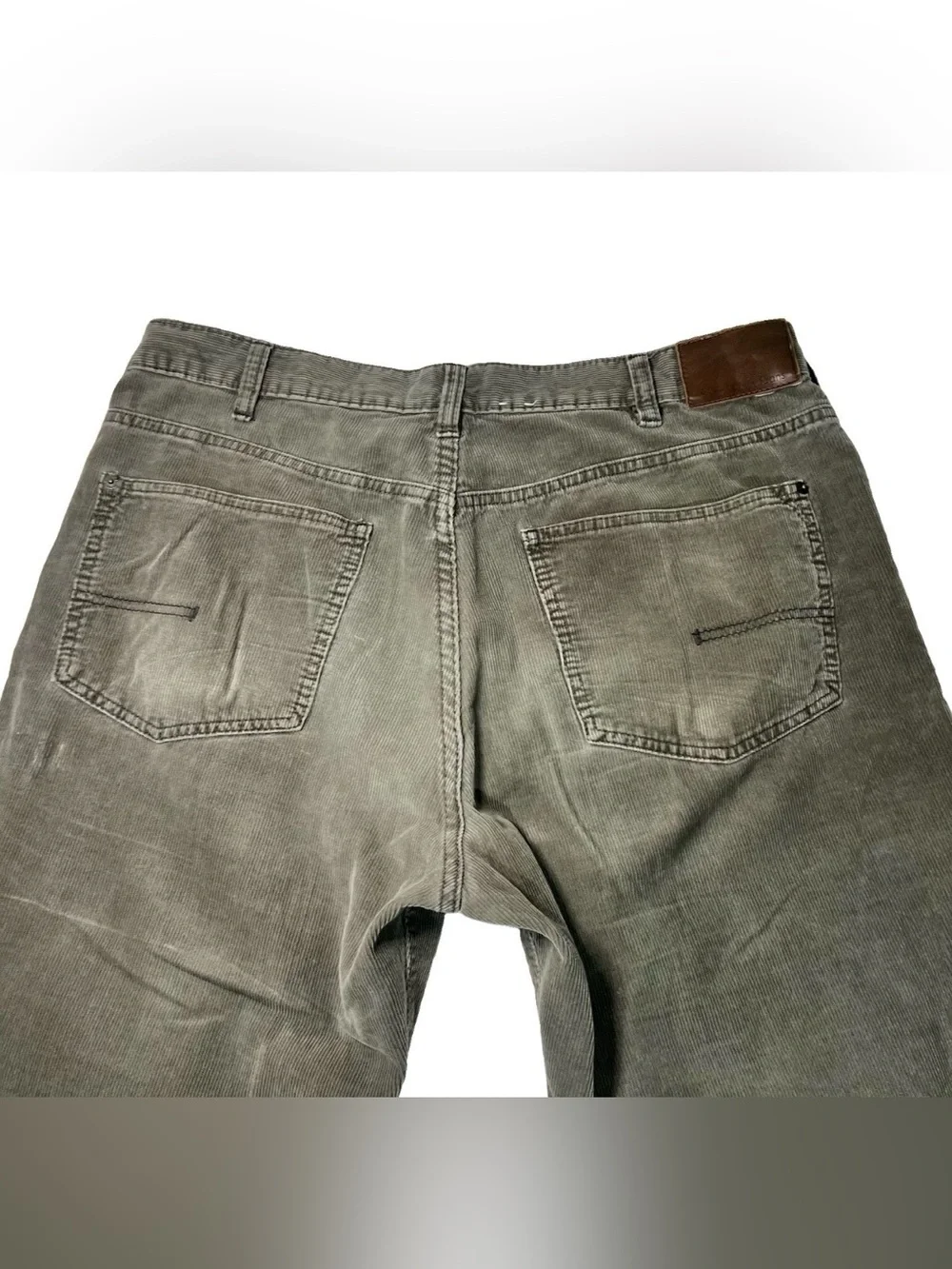 Calvin Klein Men's Light Beige Corduroy Pants 36 x 30 Relaxed Straight Leg